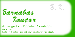 barnabas kantor business card